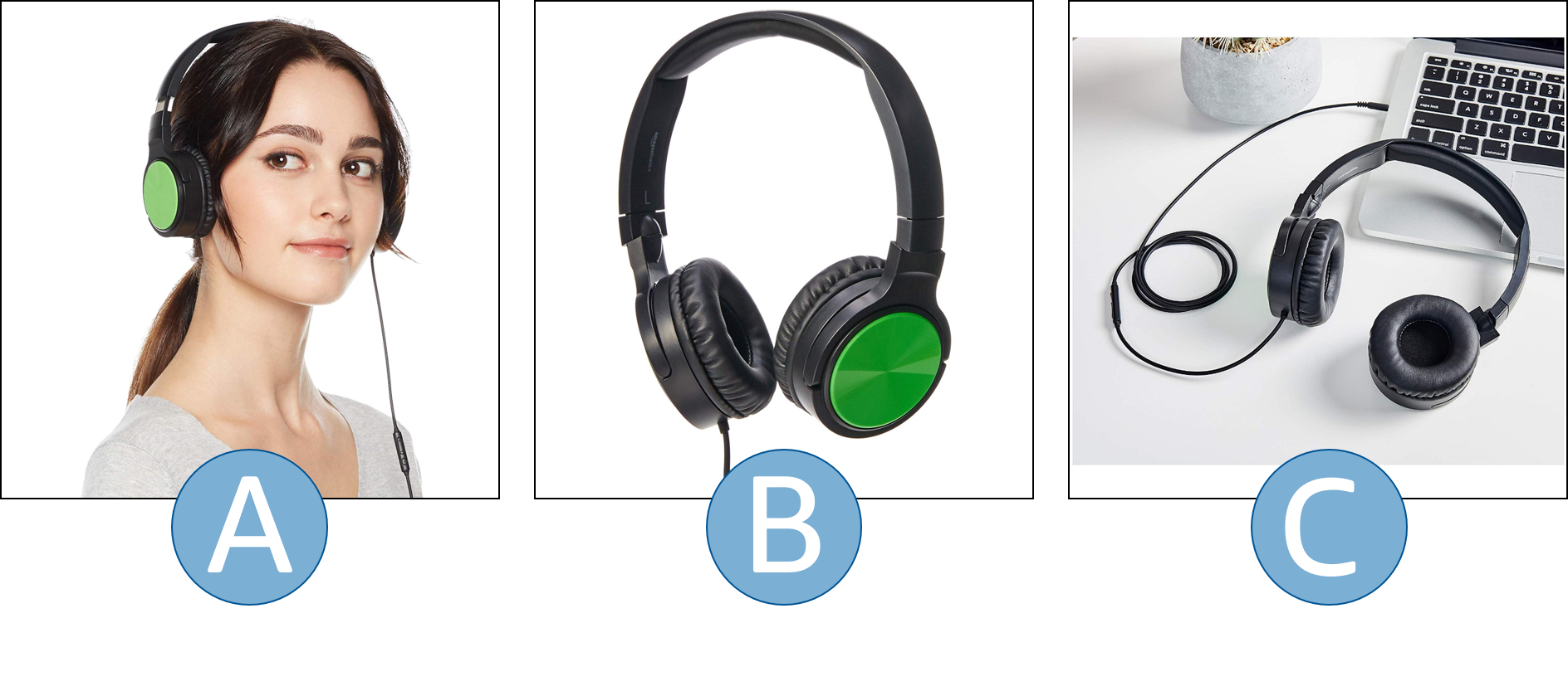 Which of the following is an optimal main image?